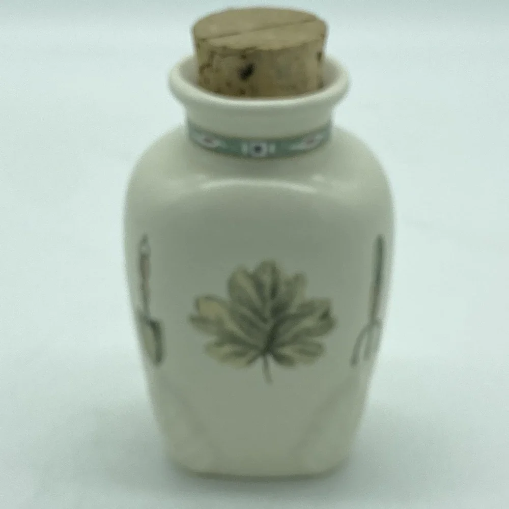 Pfaltzgraff Naturewood Spice Jar with Cork Rosemary‎ Made In Mexico EUC